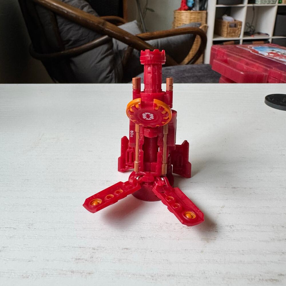 Bakugan Zukanator 80G Battle Brawlers Gundalian Invaders Battle Gear Red Gold